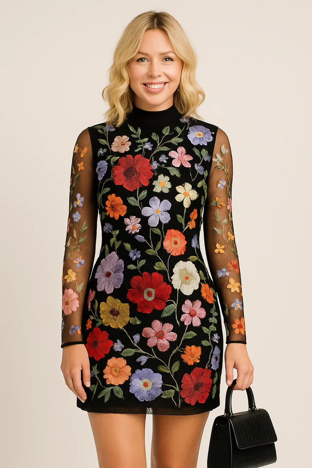 Elegant Dame Minikjole Smal Passform